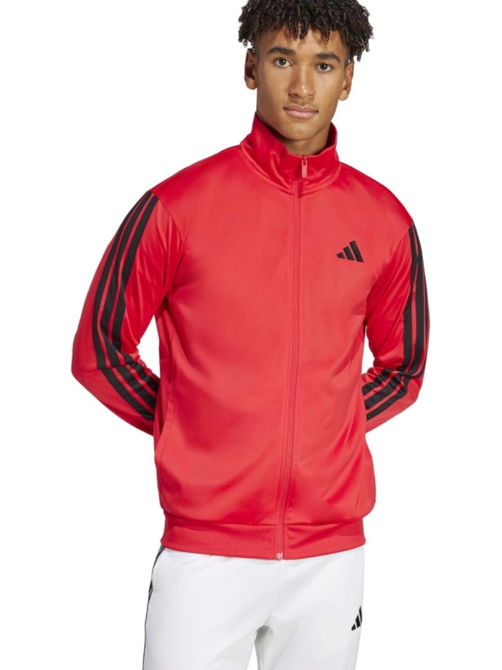 Adidas 3-Stripes Tricot Track Jacket Pure Ruby Red Men’s  MEDIUM❤️NWT✨